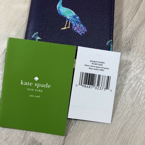 Kate Spade Peacock Party Passport Holder Cover - Picture 5 of 7